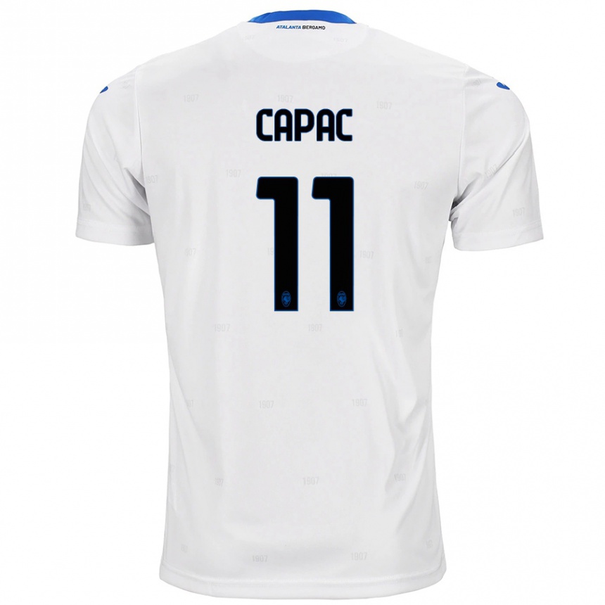 Kids Football Alexandru Capac #11 White Away Jersey 2024/25 T-Shirt Australia