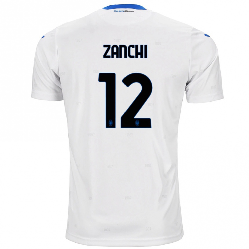 Kids Football Edoardo Zanchi #12 White Away Jersey 2024/25 T-Shirt Australia