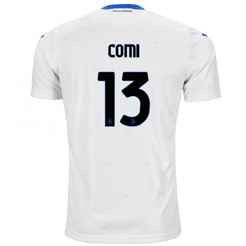 Kids Football Pietro Comi #13 White Away Jersey 2024/25 T-Shirt Australia