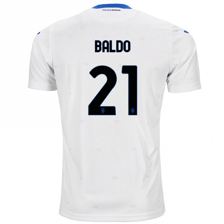 Kids Football Nicolò Baldo #21 White Away Jersey 2024/25 T-Shirt Australia