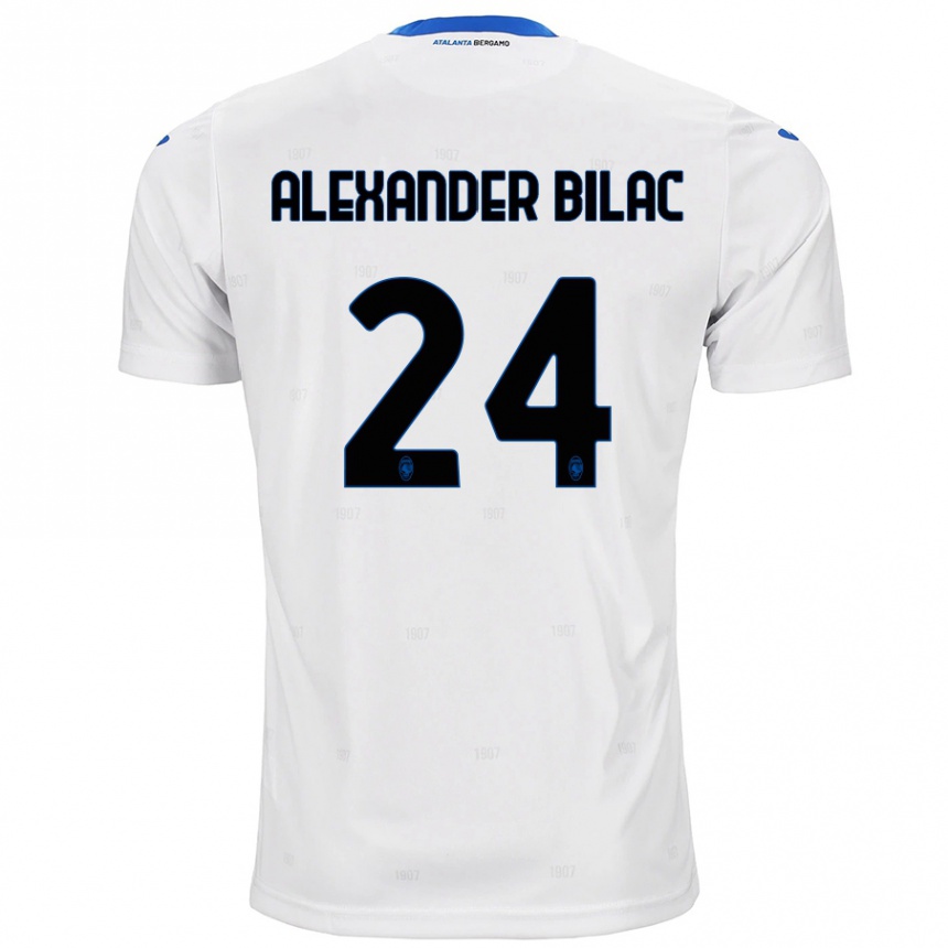 Kids Football Max Alexander Bilac #24 White Away Jersey 2024/25 T-Shirt Australia