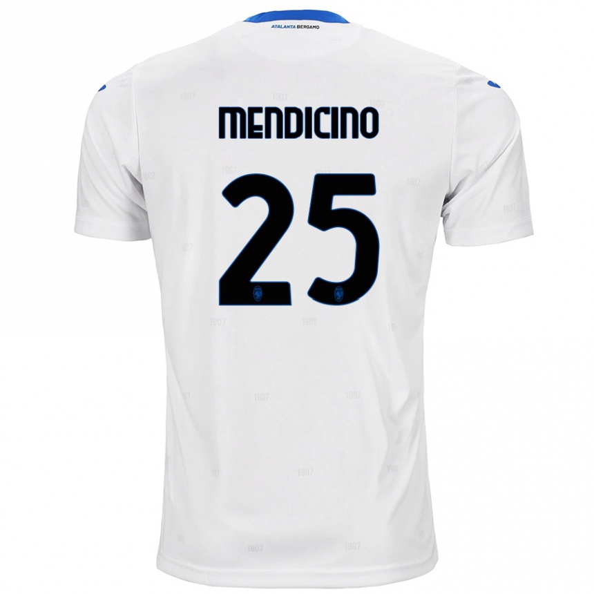 Kids Football Leonardo Mendicino #25 White Away Jersey 2024/25 T-Shirt Australia