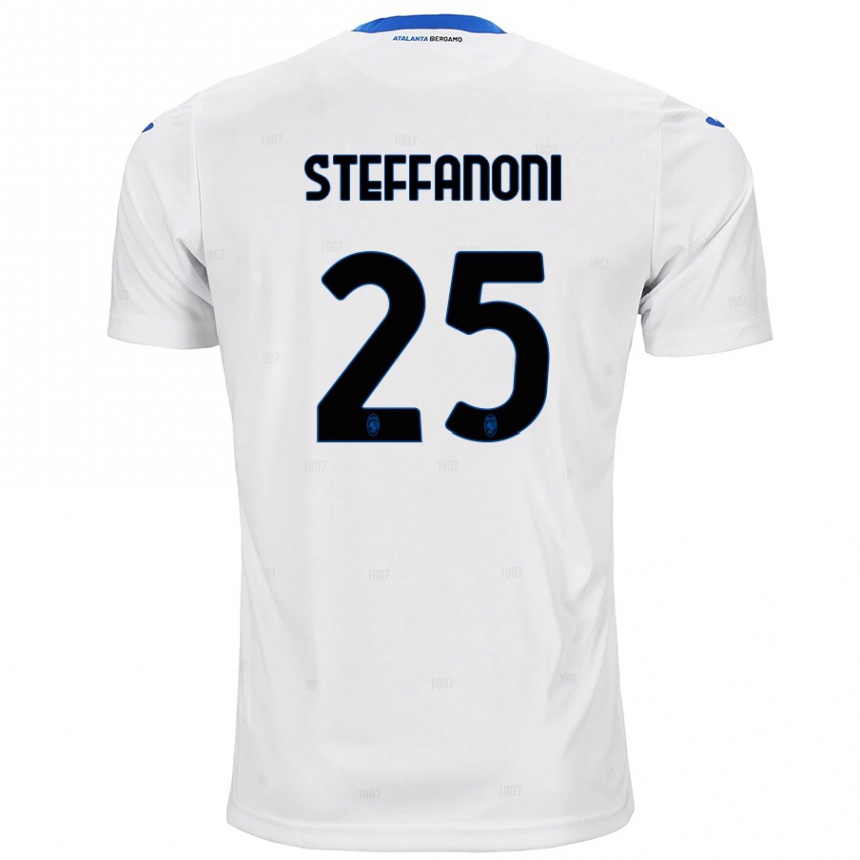 Kids Football Federico Steffanoni #25 White Away Jersey 2024/25 T-Shirt Australia