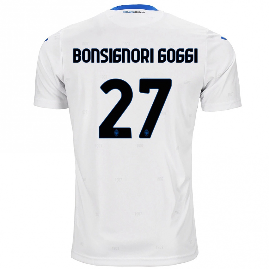 Kids Football Lorenzo Bonsignori Goggi #27 White Away Jersey 2024/25 T-Shirt Australia