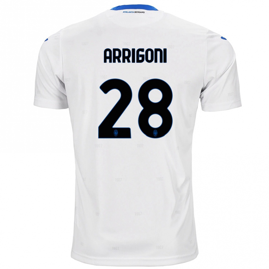 Kids Football Mattia Arrigoni #28 White Away Jersey 2024/25 T-Shirt Australia