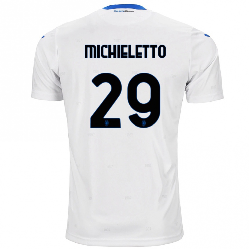 Kids Football Andrea Michieletto #29 White Away Jersey 2024/25 T-Shirt Australia