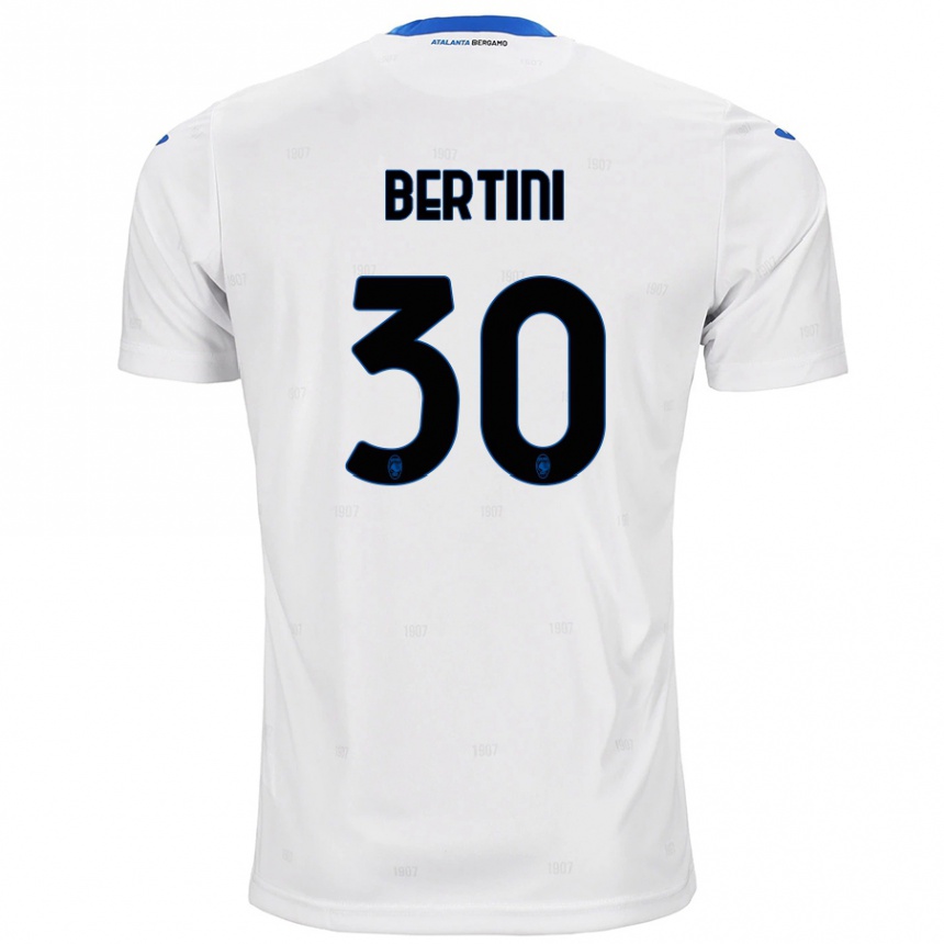 Kids Football Tommaso Bertini #30 White Away Jersey 2024/25 T-Shirt Australia