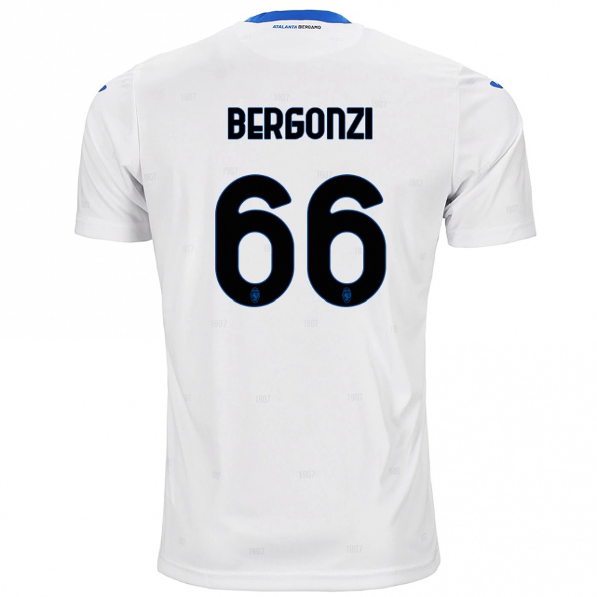 Kids Football Federico Bergonzi #66 White Away Jersey 2024/25 T-Shirt Australia