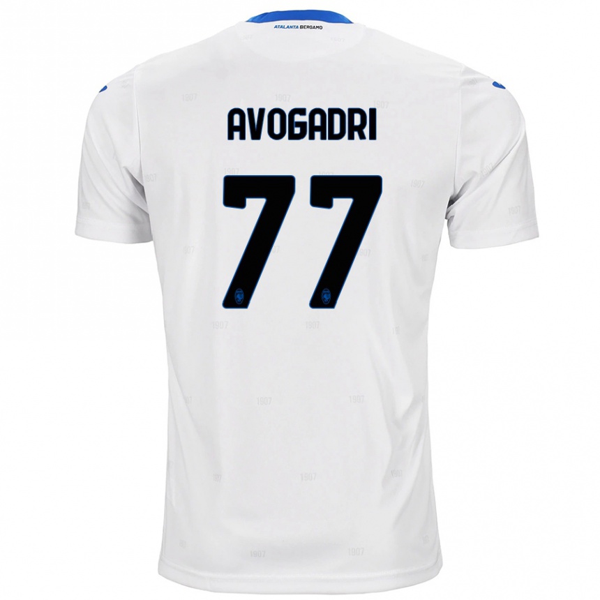 Kids Football Lorenzo Avogadri #77 White Away Jersey 2024/25 T-Shirt Australia