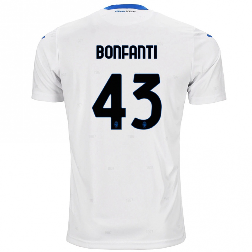 Kids Football Giovanni Bonfanti #43 White Away Jersey 2024/25 T-Shirt Australia