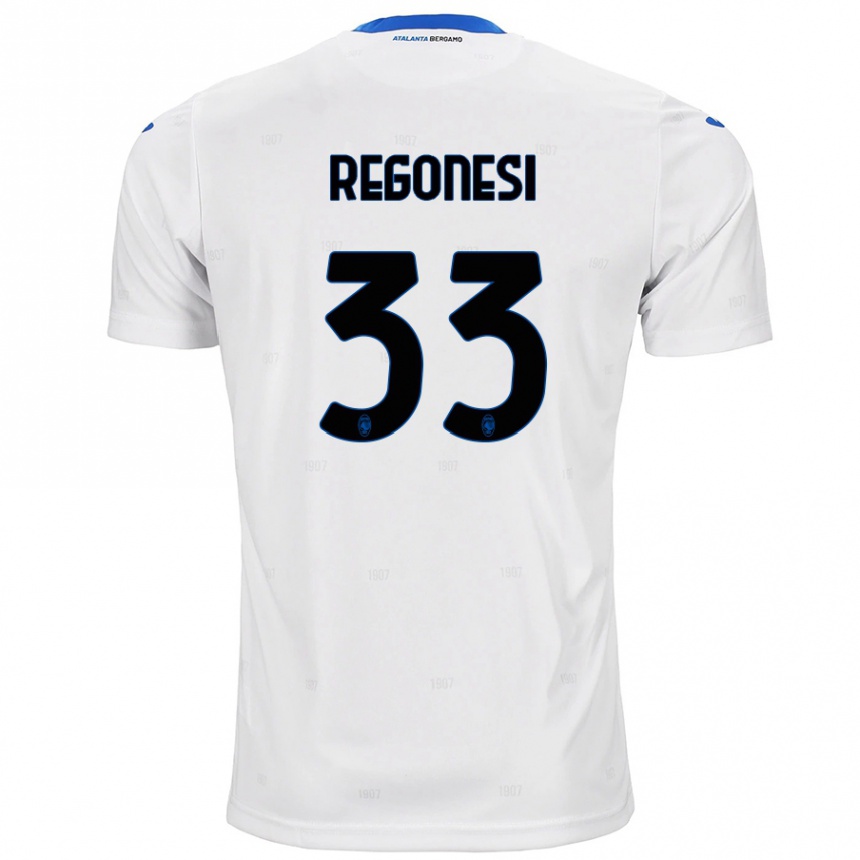 Kids Football Iacopo Regonesi #33 White Away Jersey 2024/25 T-Shirt Australia