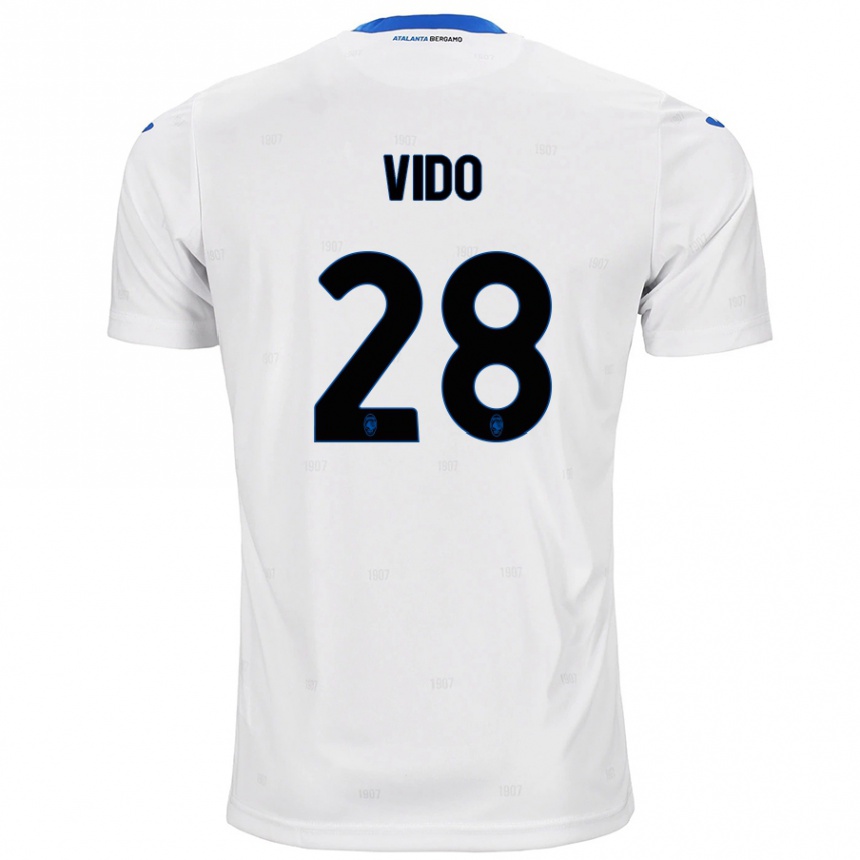 Kids Football Luca Vido #28 White Away Jersey 2024/25 T-Shirt Australia