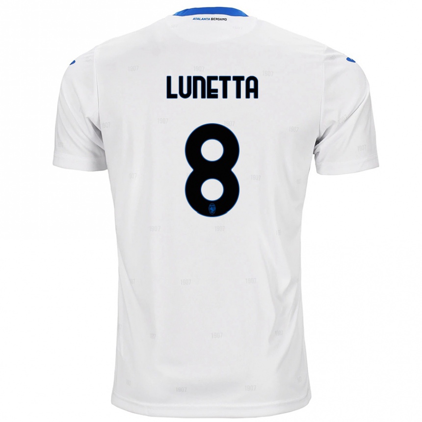 Kids Football Gabriel Lunetta #8 White Away Jersey 2024/25 T-Shirt Australia