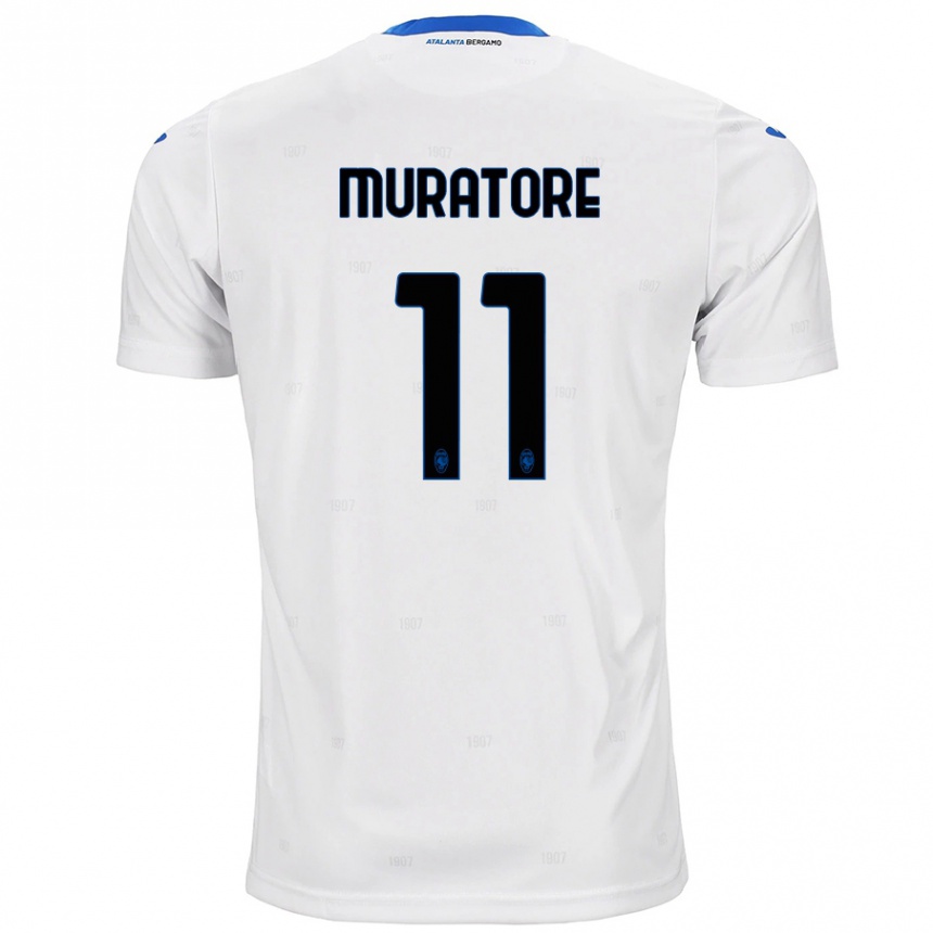 Kids Football Simone Muratore #11 White Away Jersey 2024/25 T-Shirt Australia