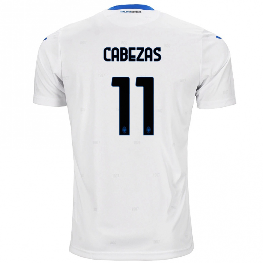 Kids Football Bryan Cabezas #11 White Away Jersey 2024/25 T-Shirt Australia