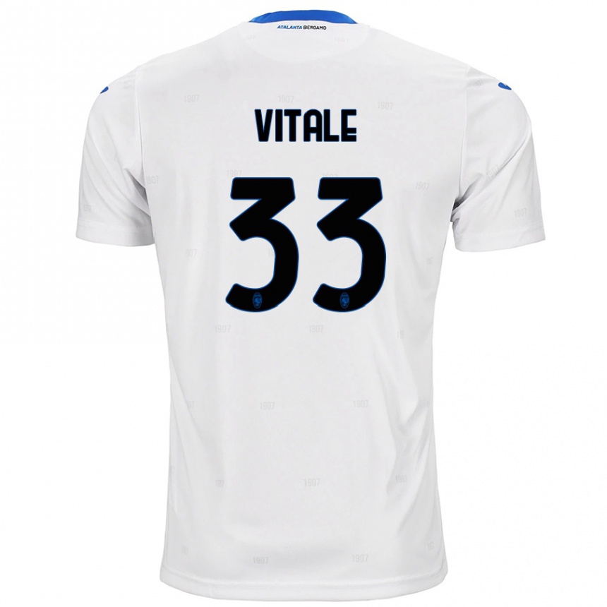 Kids Football Francesca Vitale #33 White Away Jersey 2024/25 T-Shirt Australia