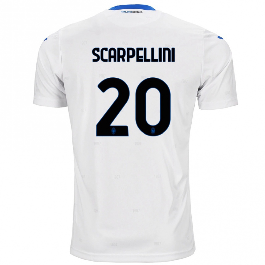 Kids Football Andrea Scarpellini #20 White Away Jersey 2024/25 T-Shirt Australia