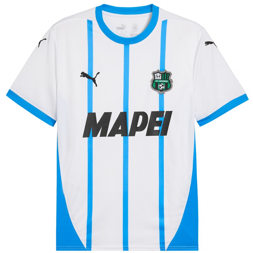 Kids Football Edoardo Iannoni #0 White Blue Away Jersey 2024/25 T-Shirt Australia