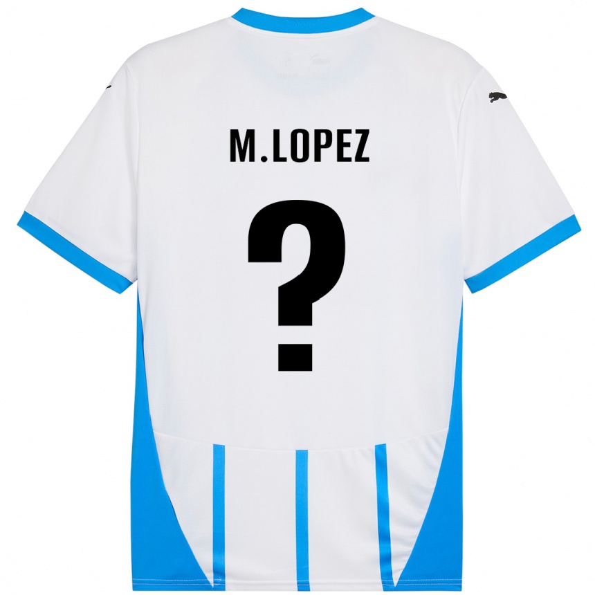 Kids Football Maxime López #0 White Blue Away Jersey 2024/25 T-Shirt Australia