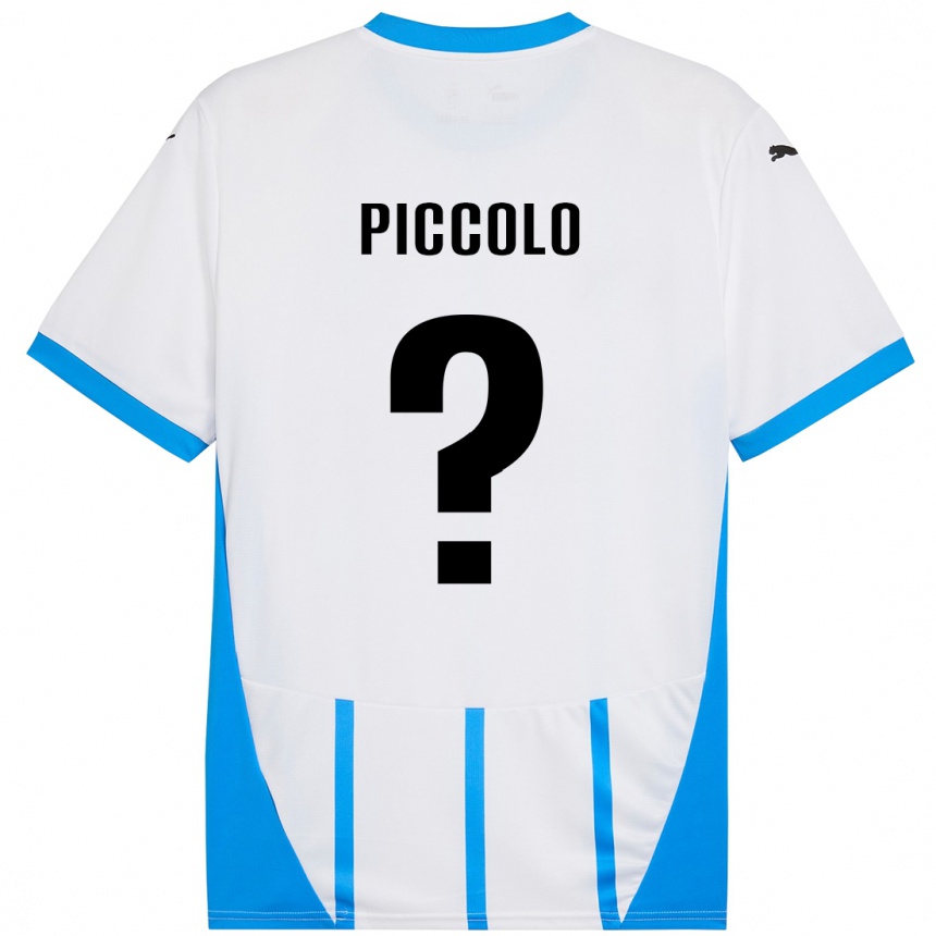 Kids Football Peter Piccolo #0 White Blue Away Jersey 2024/25 T-Shirt Australia