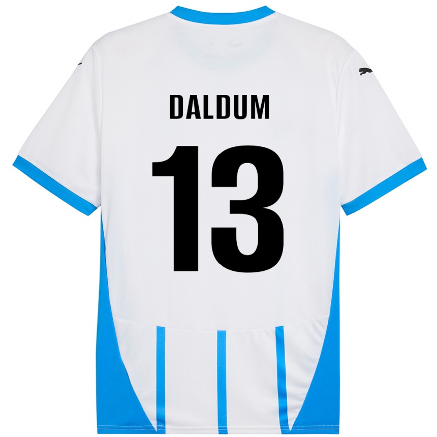 Kids Football Sonosi Daldum #13 White Blue Away Jersey 2024/25 T-Shirt Australia