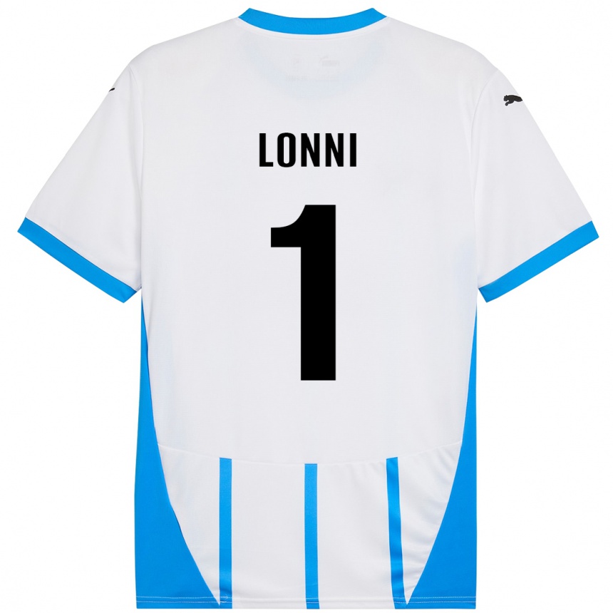 Kids Football Lia Lonni #1 White Blue Away Jersey 2024/25 T-Shirt Australia