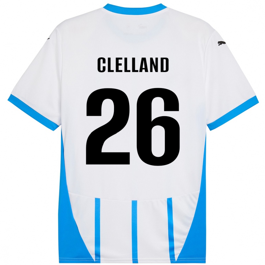 Kids Football Lana Clelland #26 White Blue Away Jersey 2024/25 T-Shirt Australia