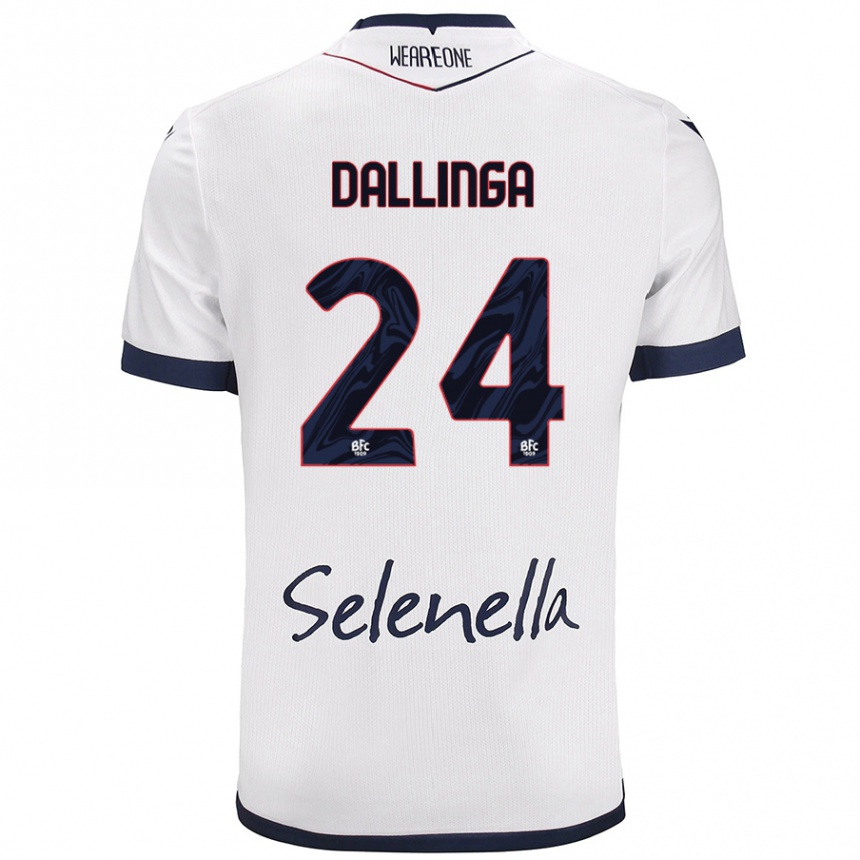 Kids Football Thijs Dallinga #24 White Royal Blue Away Jersey 2024/25 T-Shirt Australia