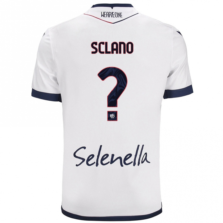 Kids Football Saymon Sclano #0 White Royal Blue Away Jersey 2024/25 T-Shirt Australia