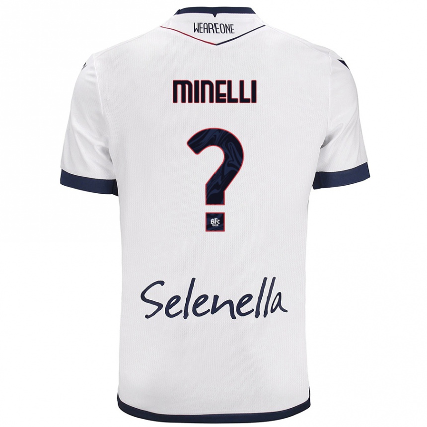 Kids Football Leo Minelli #0 White Royal Blue Away Jersey 2024/25 T-Shirt Australia