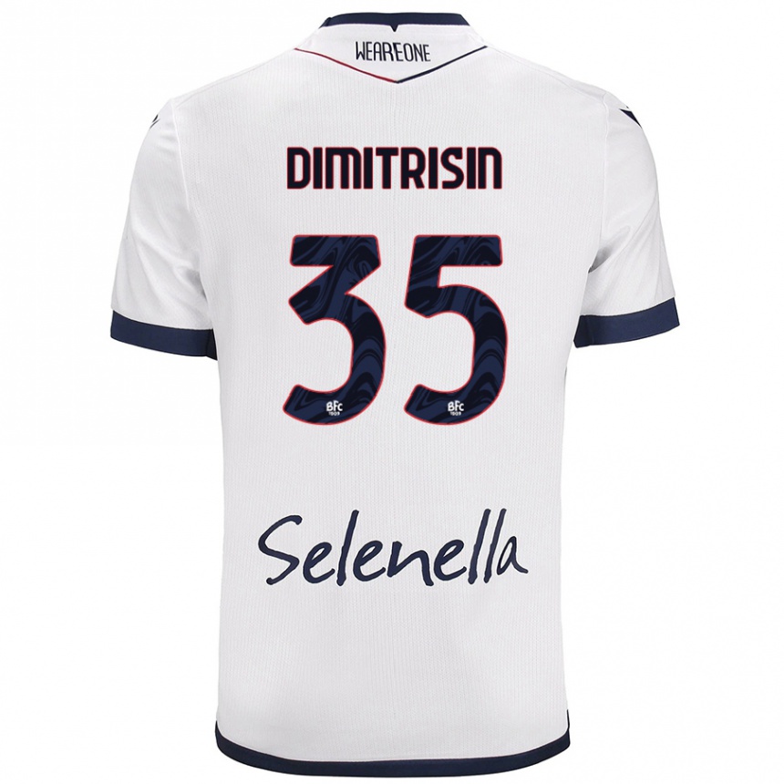 Kids Football Danila Dimitrișin #35 White Royal Blue Away Jersey 2024/25 T-Shirt Australia