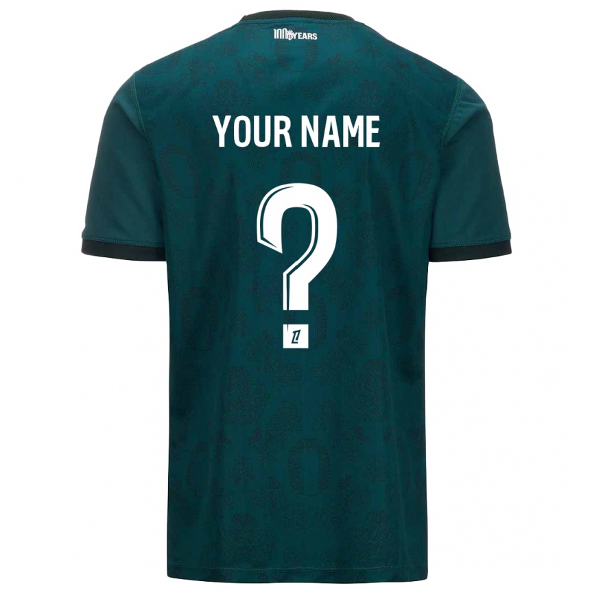 Kids Football Your Name #0 Dark Green Away Jersey 2024/25 T-Shirt Australia