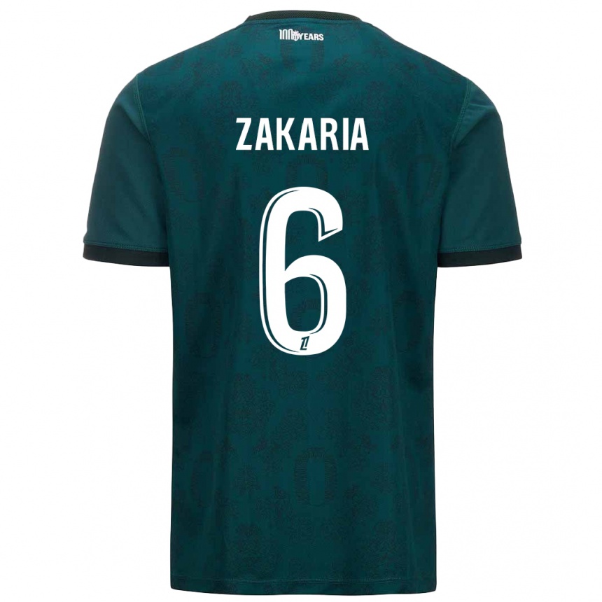 Kids Football Denis Zakaria #6 Dark Green Away Jersey 2024/25 T-Shirt Australia