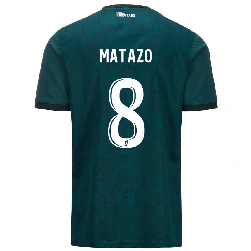 Kids Football Eliot Matazo #8 Dark Green Away Jersey 2024/25 T-Shirt Australia