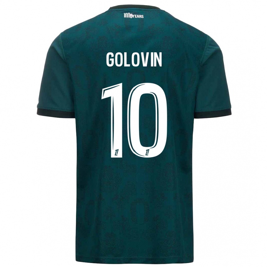 Kids Football Aleksandr Golovin #10 Dark Green Away Jersey 2024/25 T-Shirt Australia