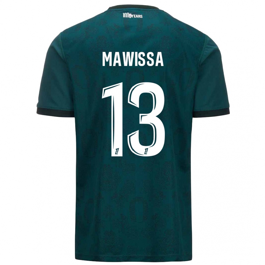 Kids Football Christian Mawissa Elebi #13 Dark Green Away Jersey 2024/25 T-Shirt Australia