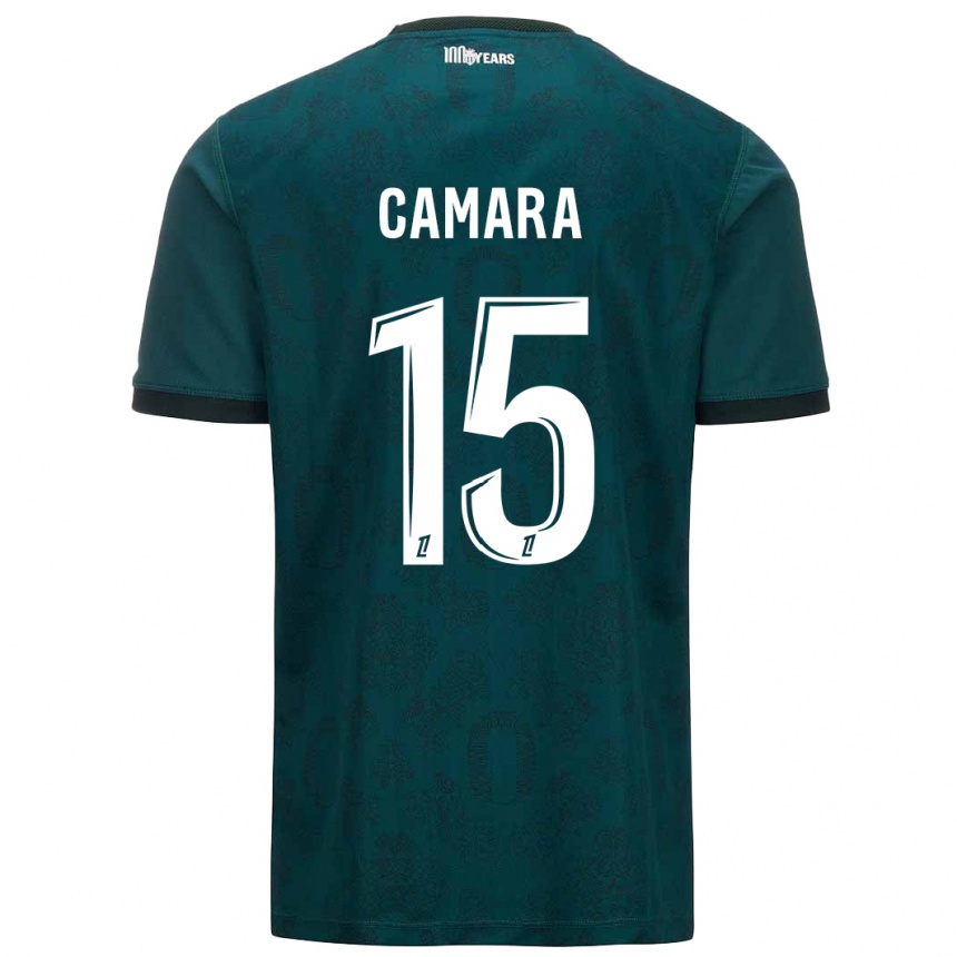 Kids Football Lamine Camara #15 Dark Green Away Jersey 2024/25 T-Shirt Australia