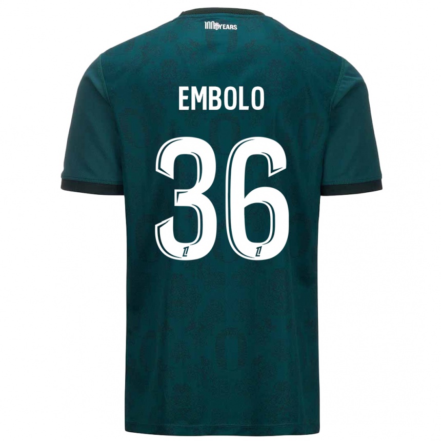 Kids Football Breel Embolo #36 Dark Green Away Jersey 2024/25 T-Shirt Australia