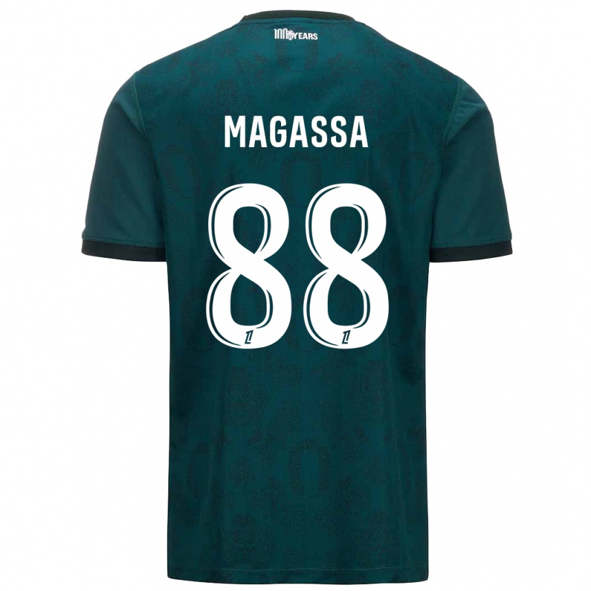 Kids Football Soungoutou Magassa #88 Dark Green Away Jersey 2024/25 T-Shirt Australia