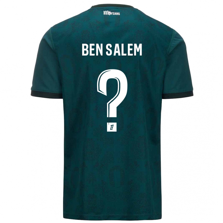 Kids Football Oualid Ben Salem #0 Dark Green Away Jersey 2024/25 T-Shirt Australia