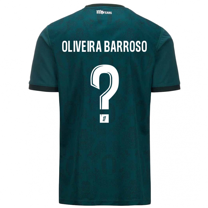 Kids Football Mickael Oliveira Barroso #0 Dark Green Away Jersey 2024/25 T-Shirt Australia