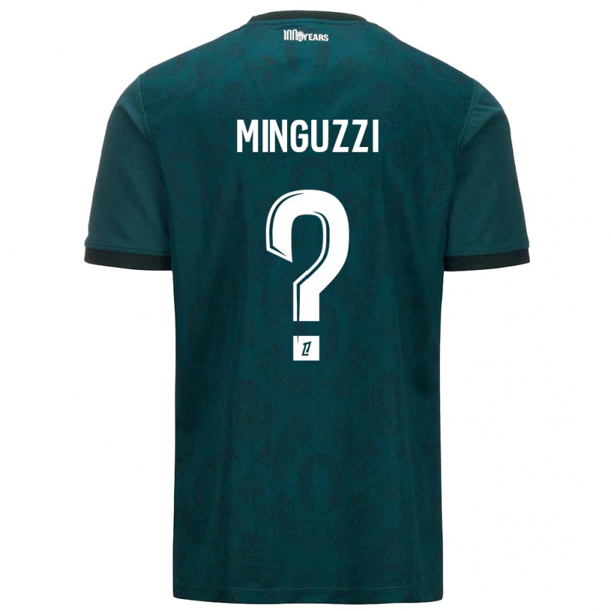 Kids Football Matteo Minguzzi #0 Dark Green Away Jersey 2024/25 T-Shirt Australia