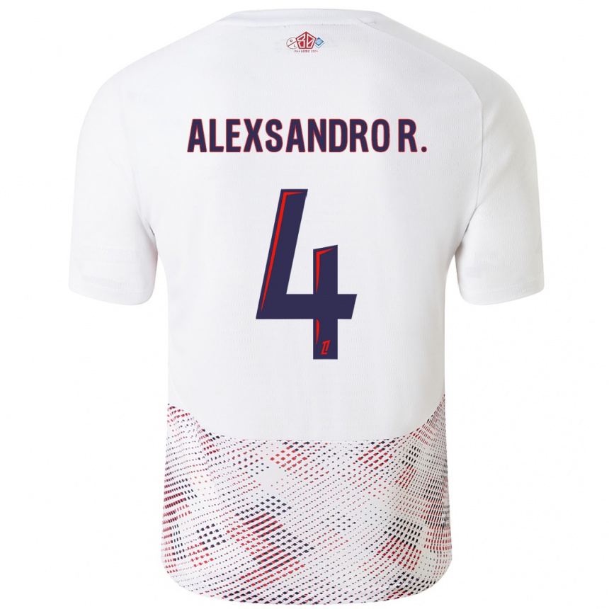 Kids Football Alexsandro #4 White Royal Blue Away Jersey 2024/25 T-Shirt Australia