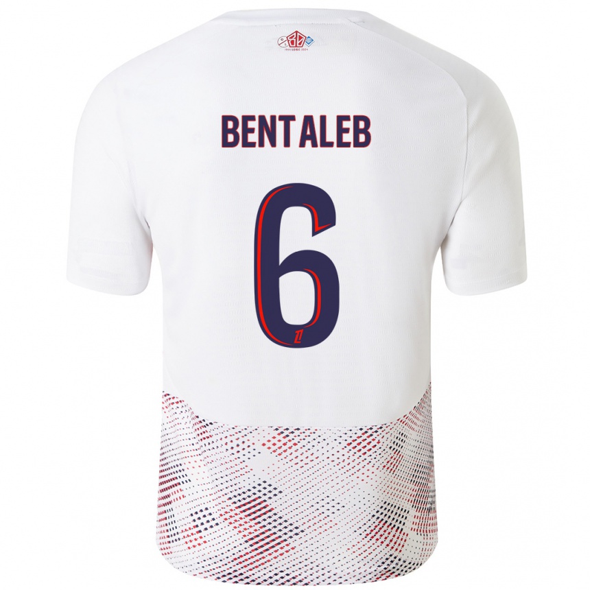 Kids Football Nabil Bentaleb #6 White Royal Blue Away Jersey 2024/25 T-Shirt Australia