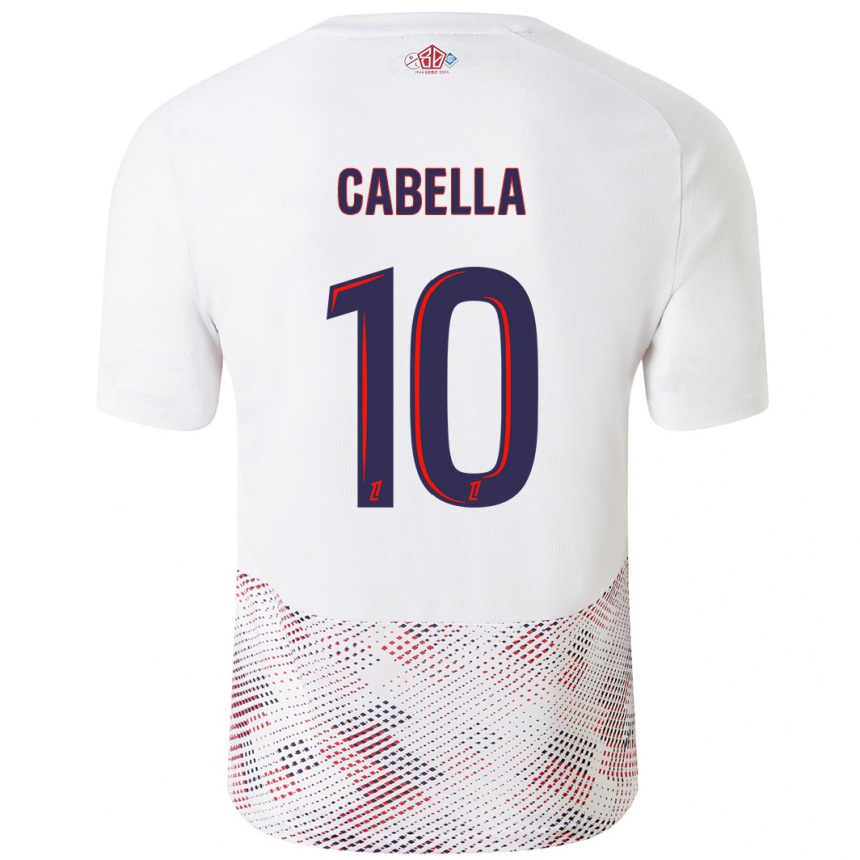 Kids Football Rémy Cabella #10 White Royal Blue Away Jersey 2024/25 T-Shirt Australia