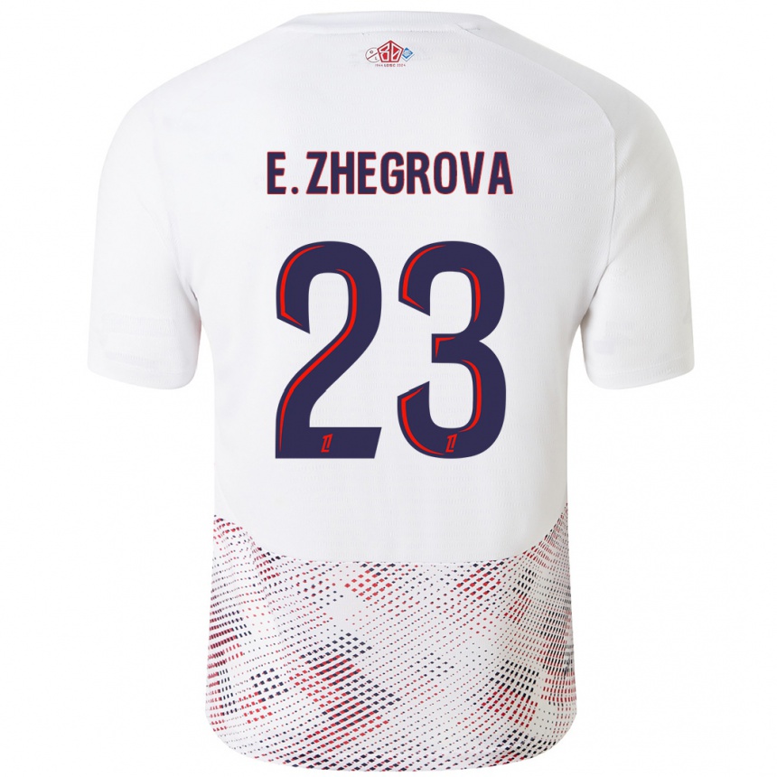 Kids Football Edon Zhegrova #23 White Royal Blue Away Jersey 2024/25 T-Shirt Australia