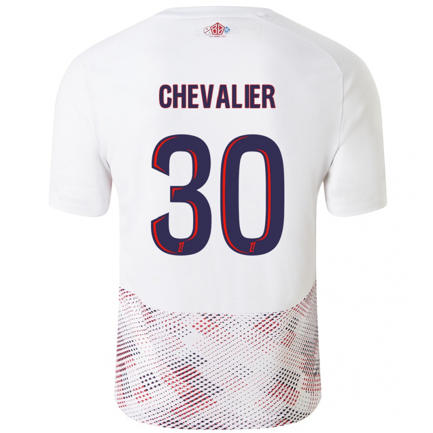 Kids Football Lucas Chevalier #30 White Royal Blue Away Jersey 2024/25 T-Shirt Australia