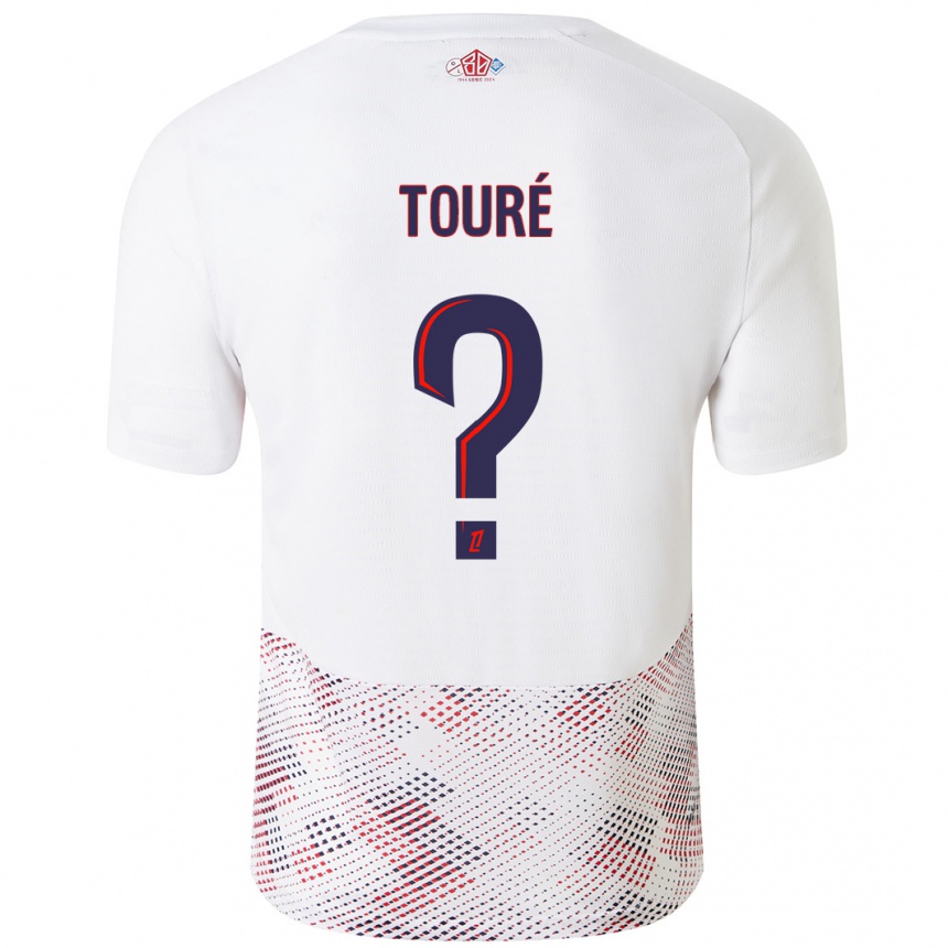 Kids Football Ousmane Touré #0 White Royal Blue Away Jersey 2024/25 T-Shirt Australia