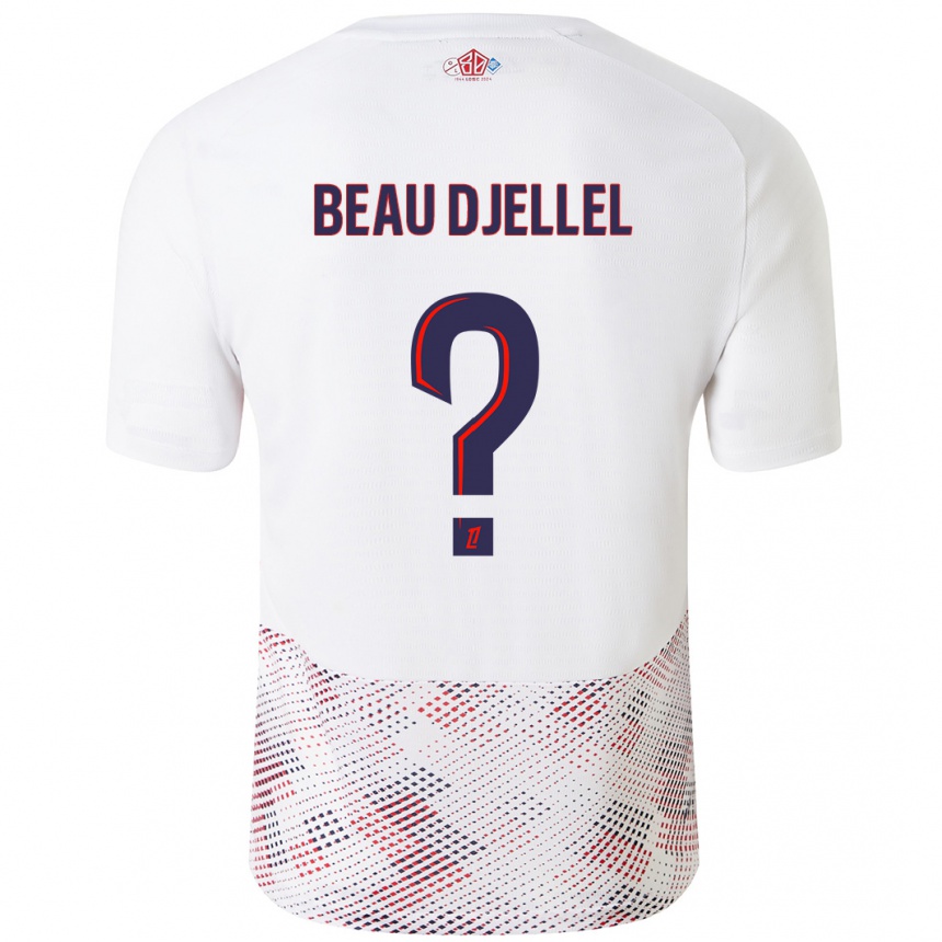 Kids Football Yanis Beau Djellel #0 White Royal Blue Away Jersey 2024/25 T-Shirt Australia