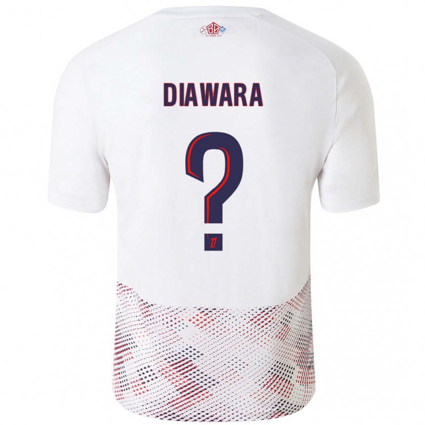 Kids Football Bakari Diawara #0 White Royal Blue Away Jersey 2024/25 T-Shirt Australia